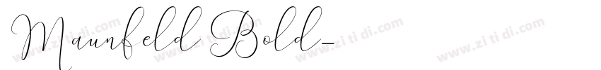 Maunfeld Bold字体转换